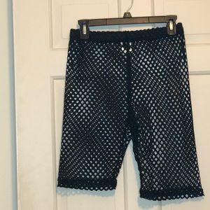 Fishnet bike shorts